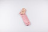 Vrúbkované členkové ponožky Ružové