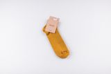 Vrúbkované členkové ponožky Škoricové
