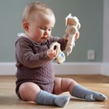 Detské protišmykové ponožky z bambusu Sivé