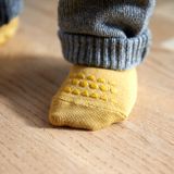 Detské protišmykové ponožky z bambusu Horčicové