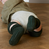 Detské zateplené protišmykové ponožky Tmavozelené