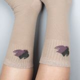 Béžové ponožky Vtáčik Fugl