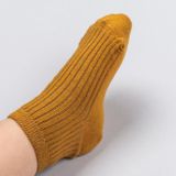 Detské vrúbkované členkové ponožky Škoricové