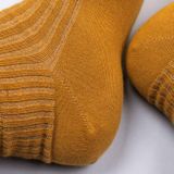 Vrúbkované členkové ponožky Škoricové