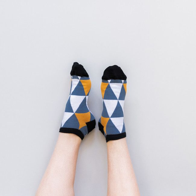Členkové ponožky Trojuholník modrá