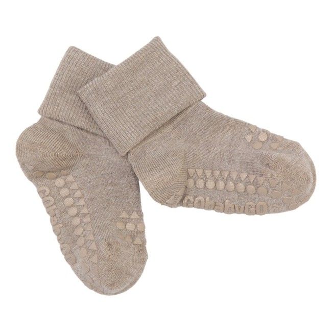 Detské protišmykové ponožky z bambusu Pieskové