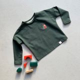 Detské zelené tričko s dlhým rukávom 
