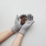 Vlnené valchované rukavice z merino vlny Sivé