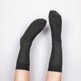Vlnené vrúbkované ponožky Antracitové